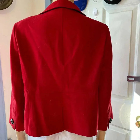 Vintage Talbots Y2K Wool Blend 1 Button Blazer Jacket Women 10P Pockets - Picture 2 of 6